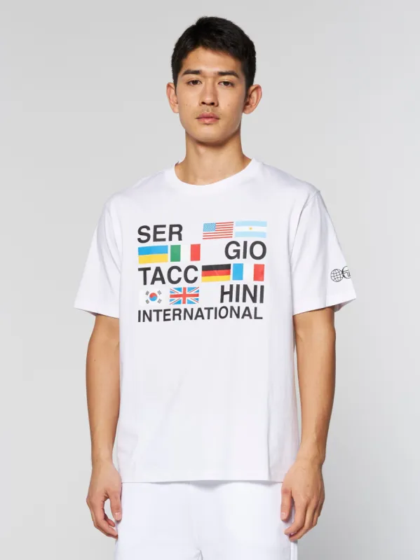 International T-Shirt-White sold by Sergio Tacchini