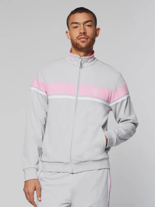 Damarindo Track Jacket- Quiet Grey/ Begonia sold by Sergio Tacchini
