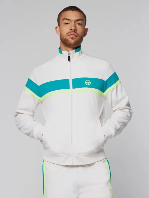 Damarindo Track Jacket- Gardenia/ Blue Grass sold by Sergio Tacchini
