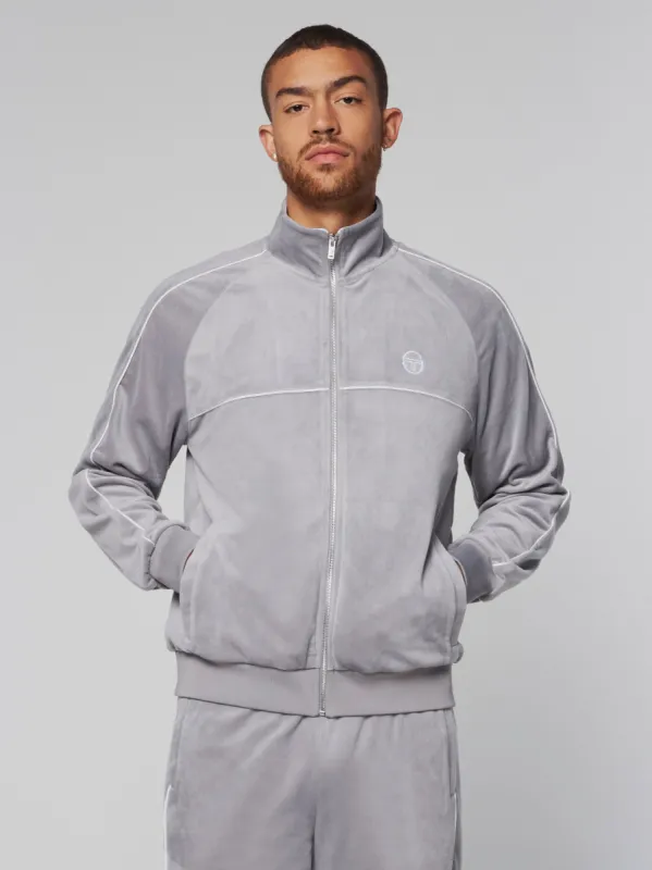 Sovana Velour Track Jacket- Sleet sold by Sergio Tacchini