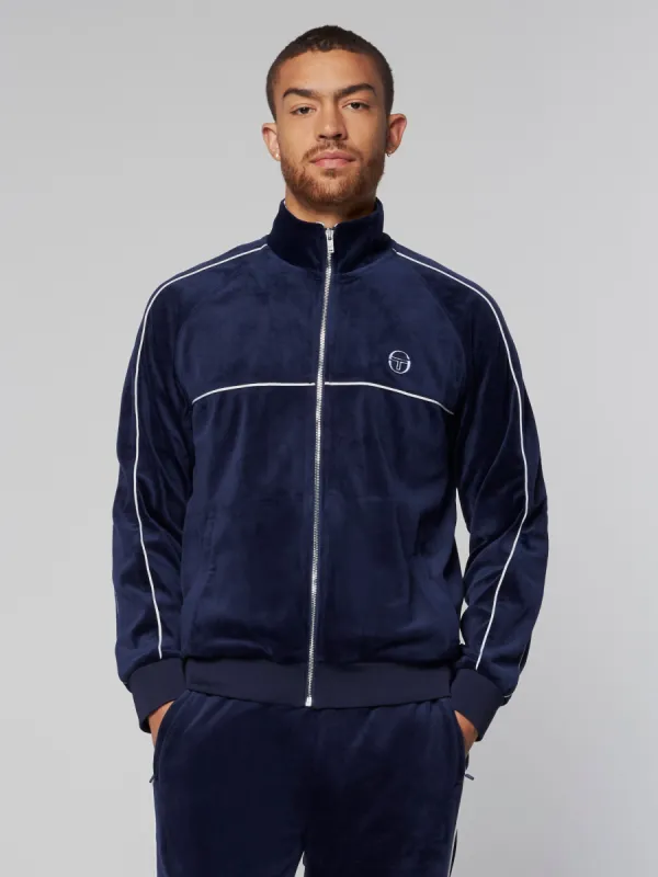 Sovana Velour Track Jacket- Maritime Blue sold by Sergio Tacchini