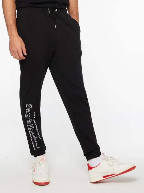 Serif Logo Sweatpant-Black sold by Sergio Tacchini