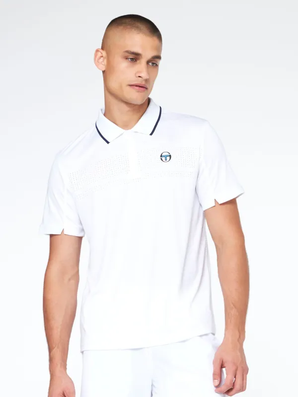 Tennis Young Line Pro Polo-White sold by Sergio Tacchini