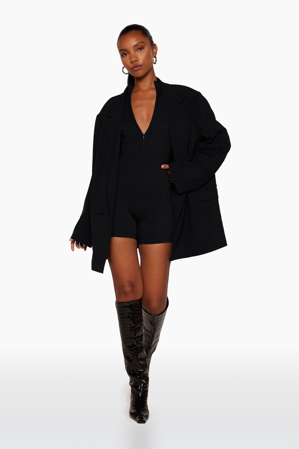 LUXFORM® LONG SLEEVE ZIP SHORTYSUIT - ONYX sold by SETactive product image thumbnail 3