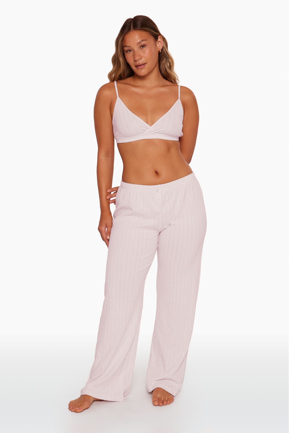 POINTELLE BUTTON PANTS - BLOSSOM sold by SETactive product image thumbnail 4