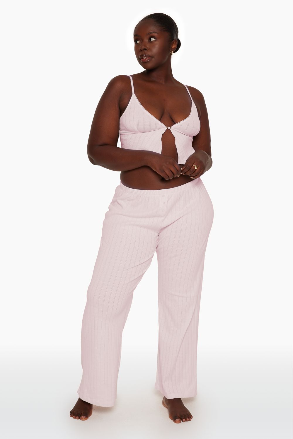 POINTELLE BUTTON PANTS - BLOSSOM sold by SETactive product image thumbnail 2