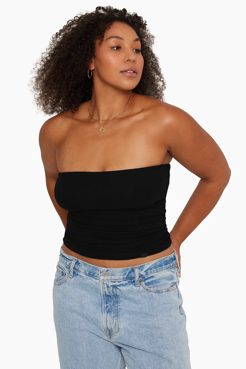 RIBBED MODAL RIBBED TUBE TOP - ONYX sold by SETactive product image thumbnail 3