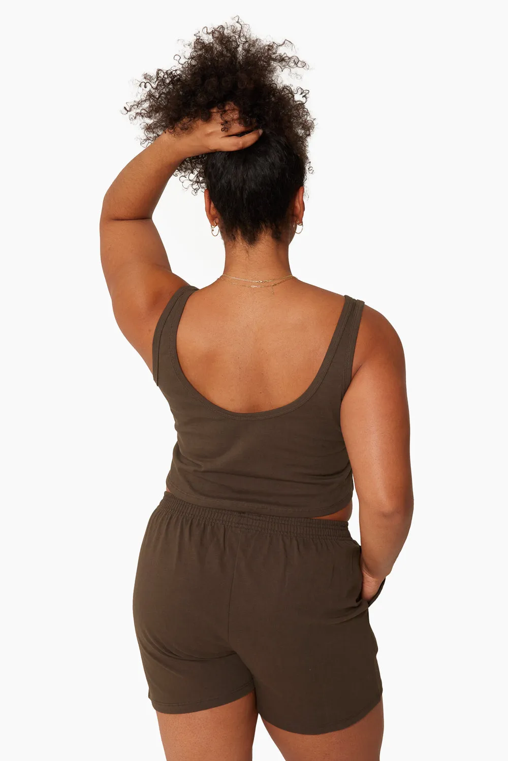 HEAVY COTTON EASY RELAXED TANK - BROWNSTONE sold by SETactive product image thumbnail 2