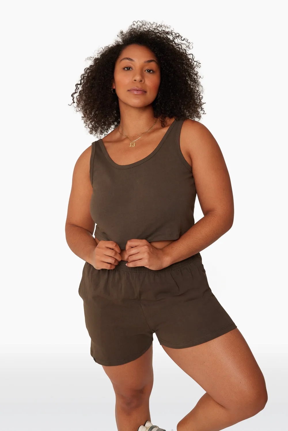 HEAVY COTTON EASY RELAXED TANK - BROWNSTONE sold by SETactive product image thumbnail 4