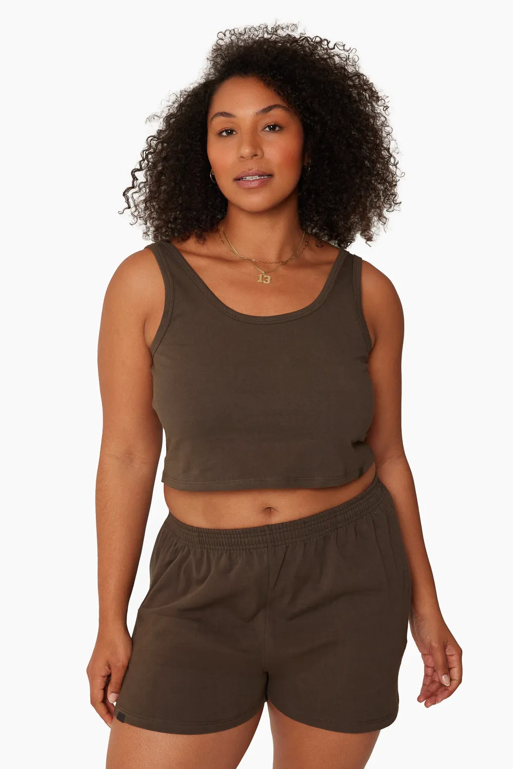 HEAVY COTTON EASY RELAXED TANK - BROWNSTONE sold by SETactive product image thumbnail 3