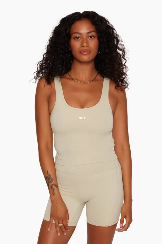 SPORTBODY® DOUBLE SCOOP TANK BRA - BIRCH sold by SETactive