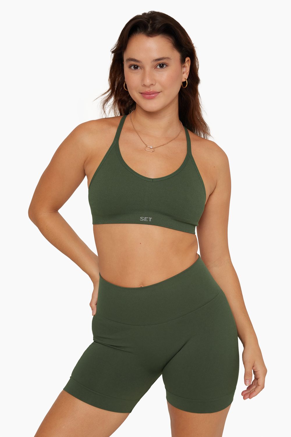 SCULPTFLEX® REMIX RIBBED V BRA - WILLOW sold by SETactive product image thumbnail 3