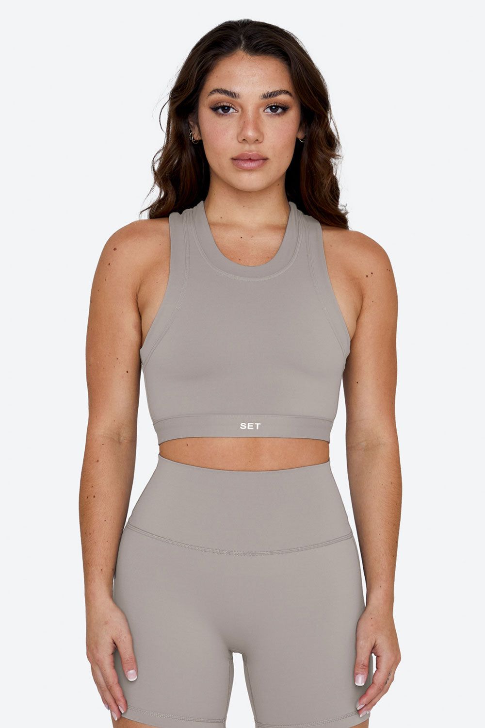 SPORTBODY® HIGH NECK BRA - STONE sold by SETactive