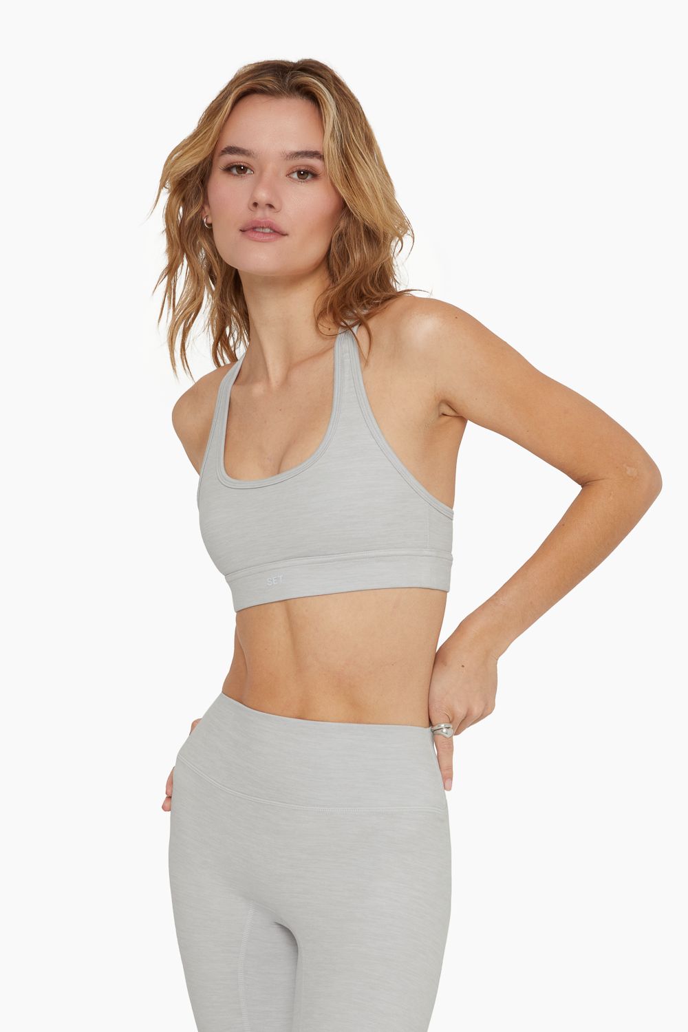 FORMCLOUD™ RACER BACK BRA - HEATHER GREY sold by SETactive product image thumbnail 4