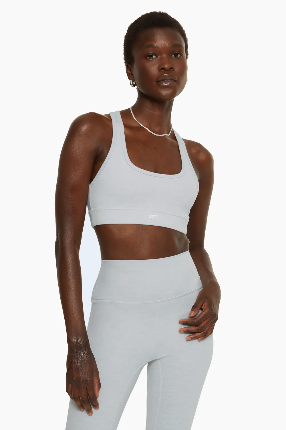 FORMCLOUD® RACER BACK BRA - HEATHER GREY sold by SETactive product image thumbnail 5