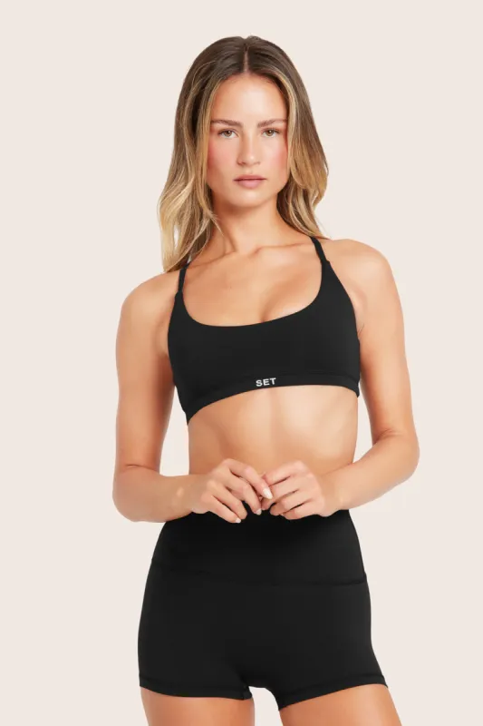 AIRLUXE™ BREATHE Y STRAP BRA - ONYX sold by SETactive