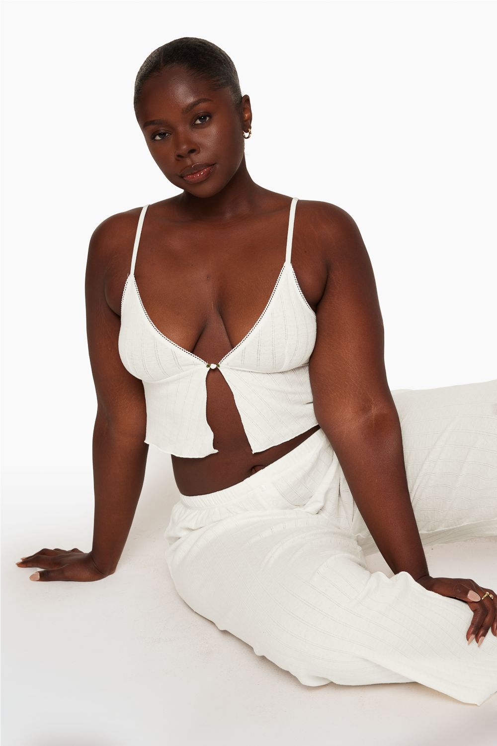 POINTELLE TRIANGLE TOP - VANILLA sold by SETactive product image thumbnail 5