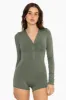 SLEEP JERSEY LONG SLEEVE SLEEP ROMPER - BASIL sold by SETactive
