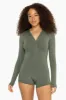 SLEEP JERSEY LONG SLEEVE SLEEP ROMPER - BASIL sold by SETactive