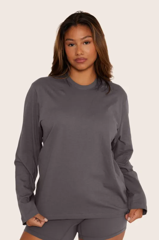 CLASSIC COTTON DAILY LONG SLEEVE - GRAPHITE sold by SETactive