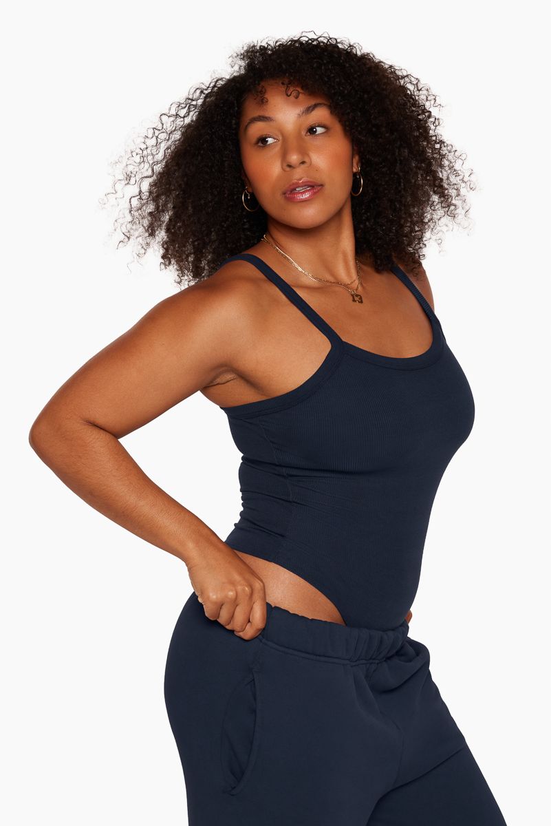 RIBBED SCOOP BODYSUIT - OXFORD sold by SETactive