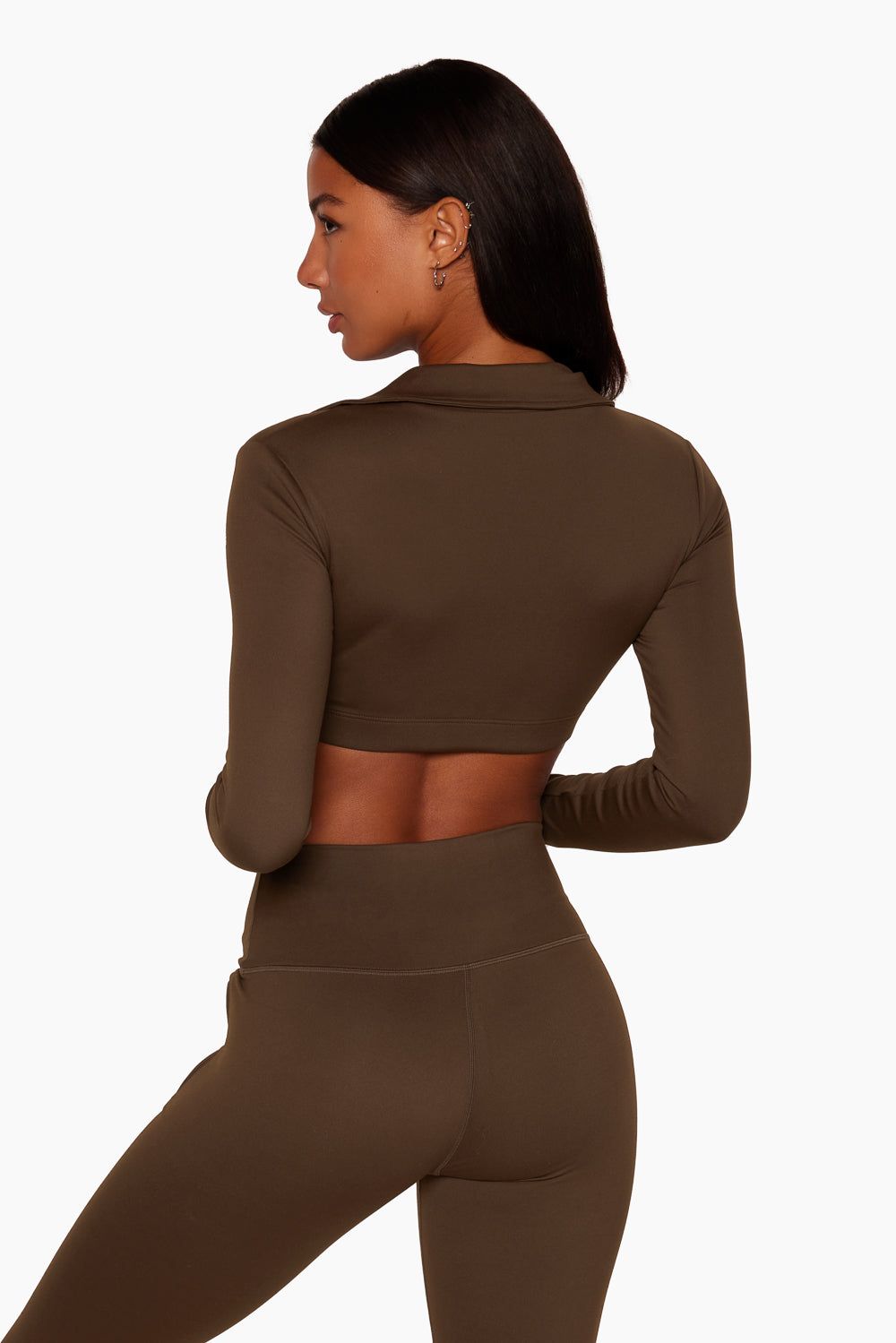 LUXFORM® COLLARED LONG SLEEVE BRA - CAPPUCCINO sold by SETactive product image thumbnail 3