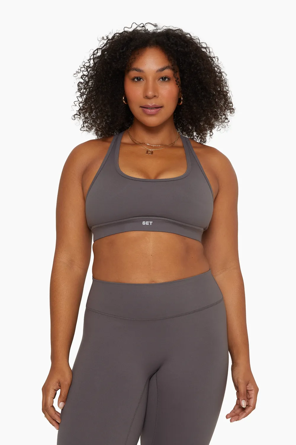 FORMCLOUD® RACER BACK BRA - GRAPHITE sold by SETactive