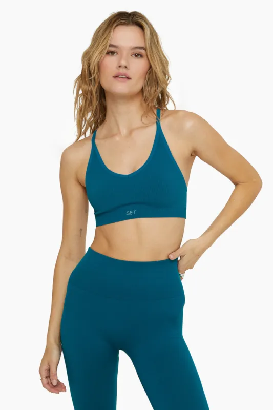 SCULPTFLEX® REMIX RIBBED V BRA - COVE sold by SETactive