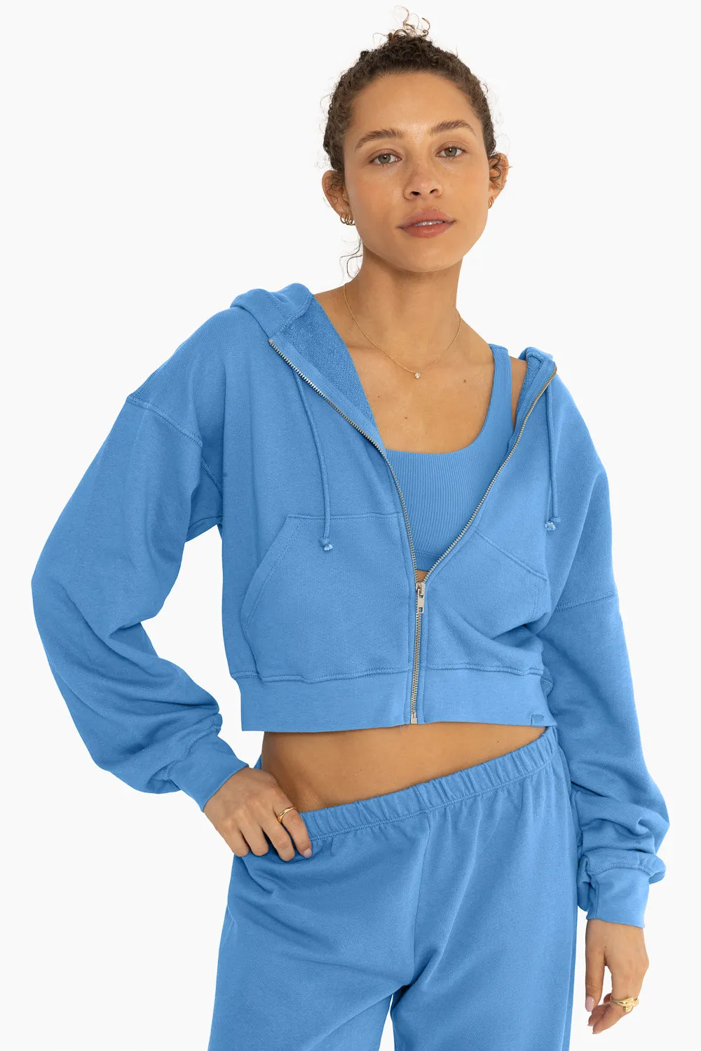 LIGHTWEIGHT SWEATS ZIP UP - DRIFT sold by SETactive product image thumbnail 3