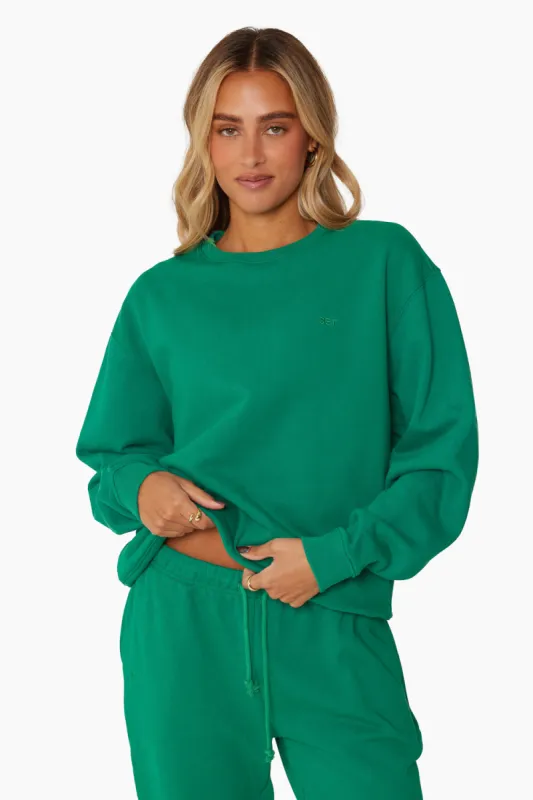 HEAVYWEIGHT SWEATS CREWNECK - PALM sold by SETactive