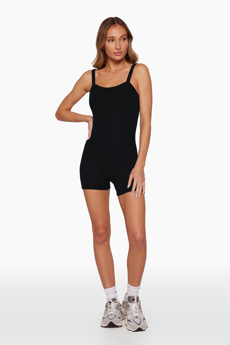 RIBBED SCOOP ROMPER - ONYX sold by SETactive product image thumbnail 2