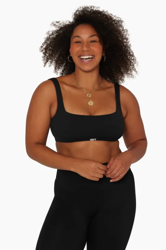 SPORTBODY® SQUARE BACK BRA - ONYX sold by SETactive