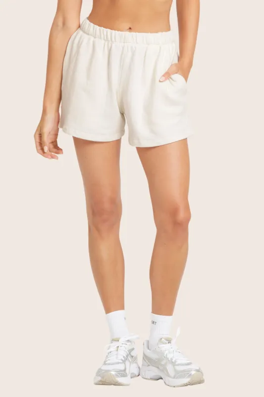 LIGHTWEIGHT SWEATS CLASSIC VINTAGE SWEAT SHORTS - BLANC sold by SETactive