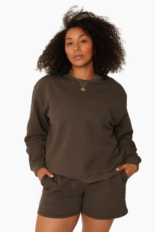 HEAVYWEIGHT SWEATS CREWNECK - BROWNSTONE sold by SETactive
