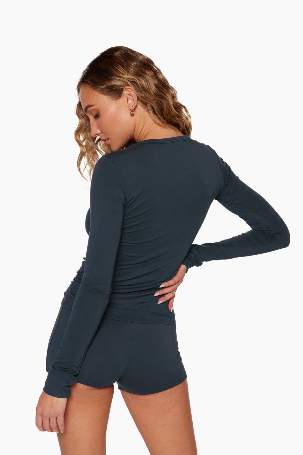 SET SLEEP™ FITTED LONG SLEEVE - OXFORD sold by SETactive product image thumbnail 3