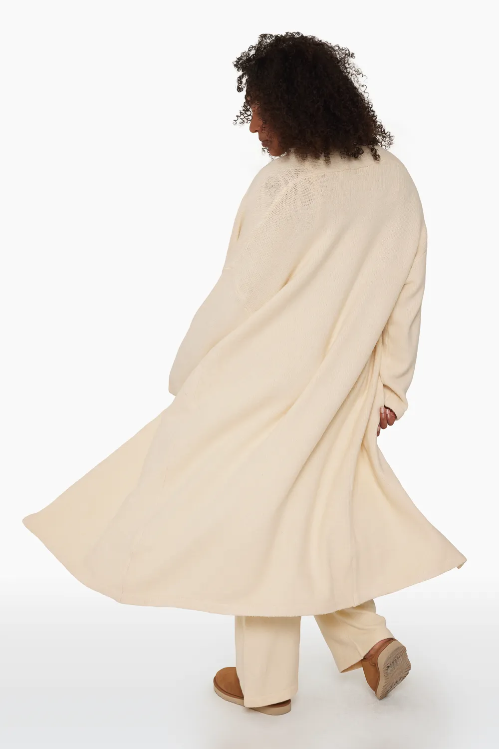 JERSEY KNIT LONGLINE CARDIGAN - BONE sold by SETactive product image thumbnail 2