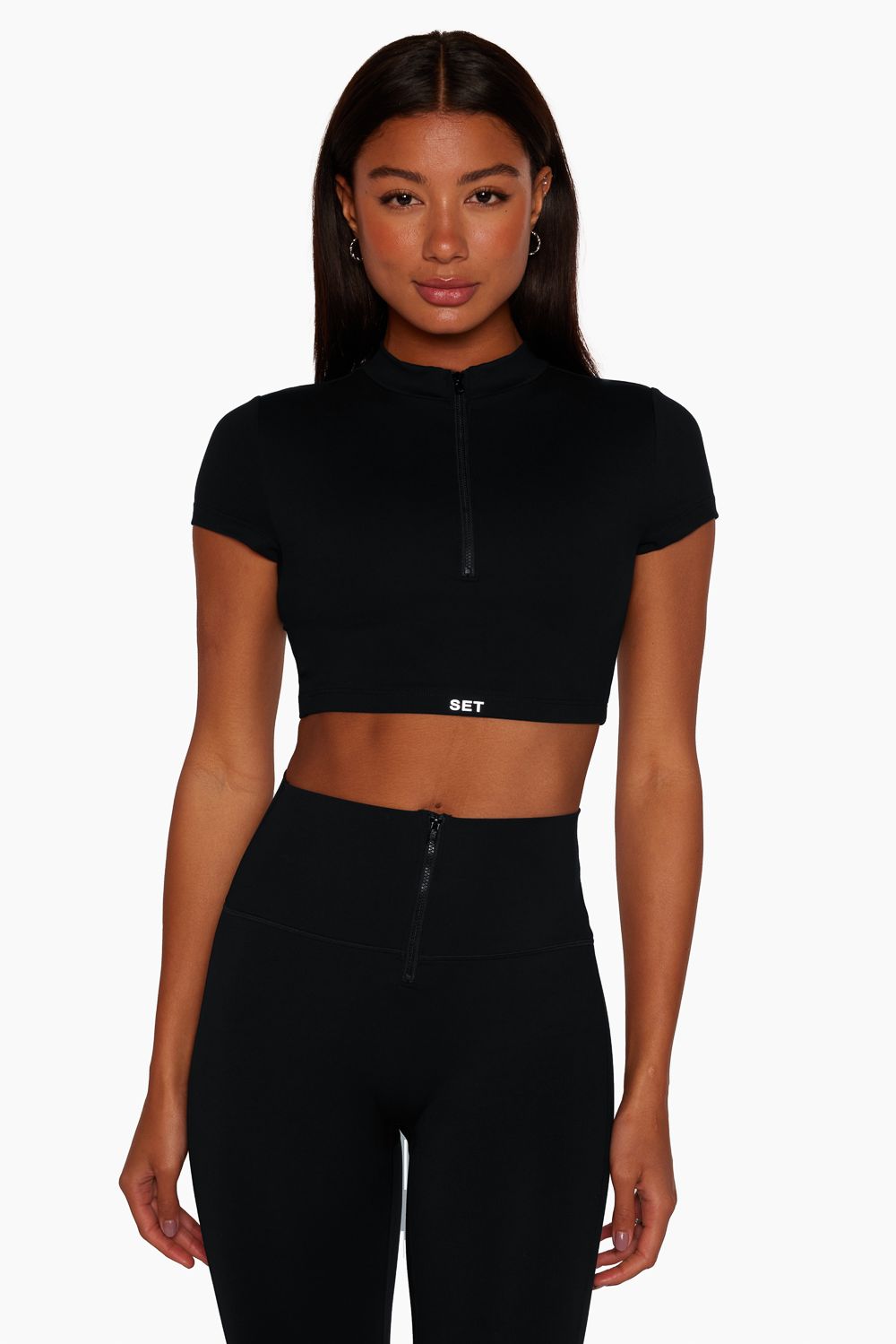 SPORTBODY® MOCK ZIP BRA - ONYX sold by SETactive