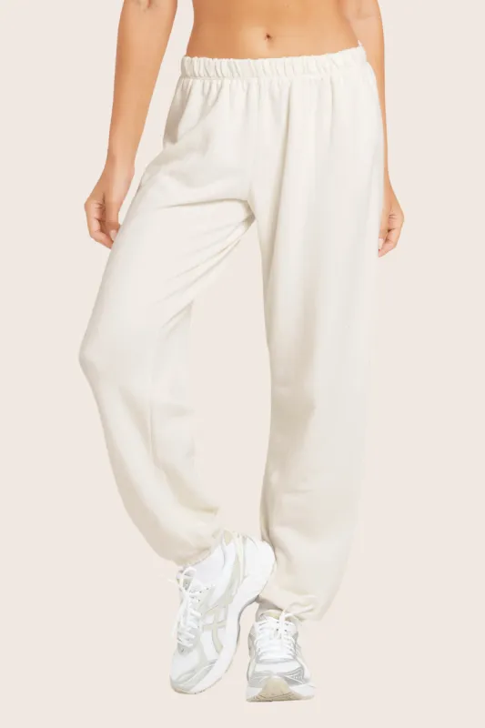 LIGHTWEIGHT SWEATS CLASSIC SWEATPANTS - BLANC made by SETactive