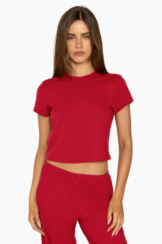 CLASSIC COTTON DAILY LINNY TEE - LUCKY RED sold by SETactive