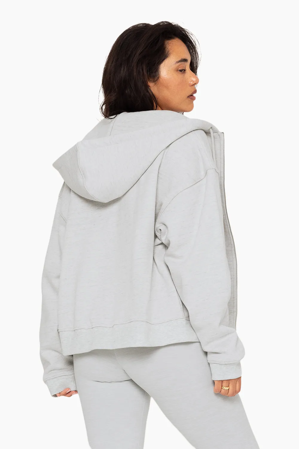 HEAVYWEIGHT SWEATS ZIP HOODIE - HEATHER GREY sold by SETactive product image thumbnail 5