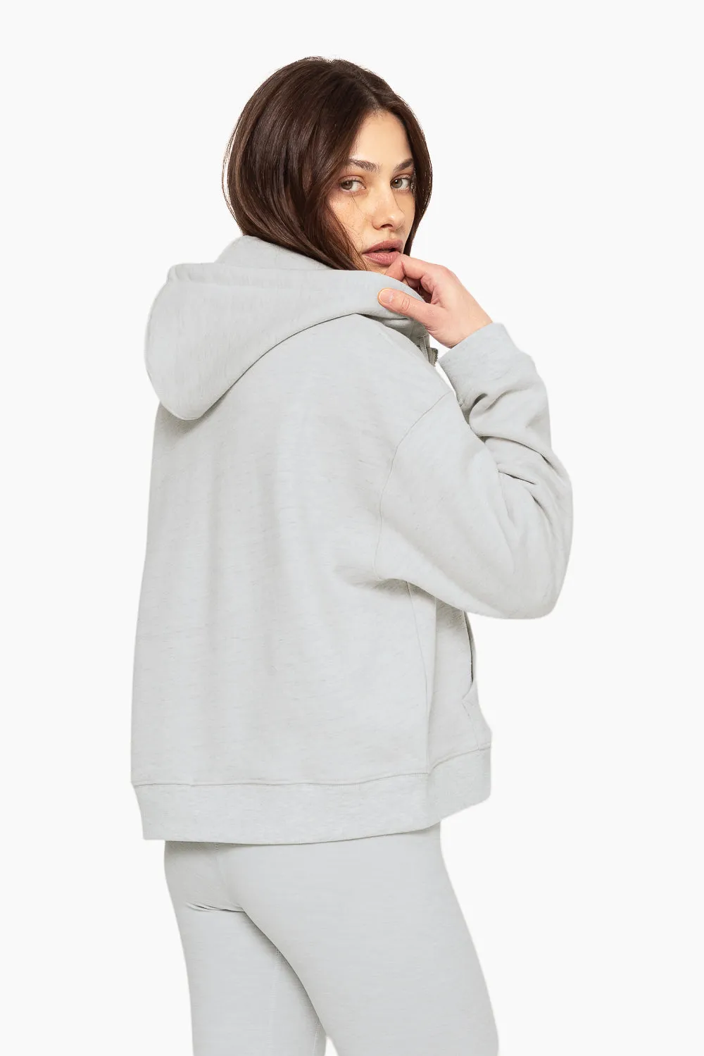 HEAVYWEIGHT SWEATS ZIP HOODIE - HEATHER GREY sold by SETactive product image thumbnail 2