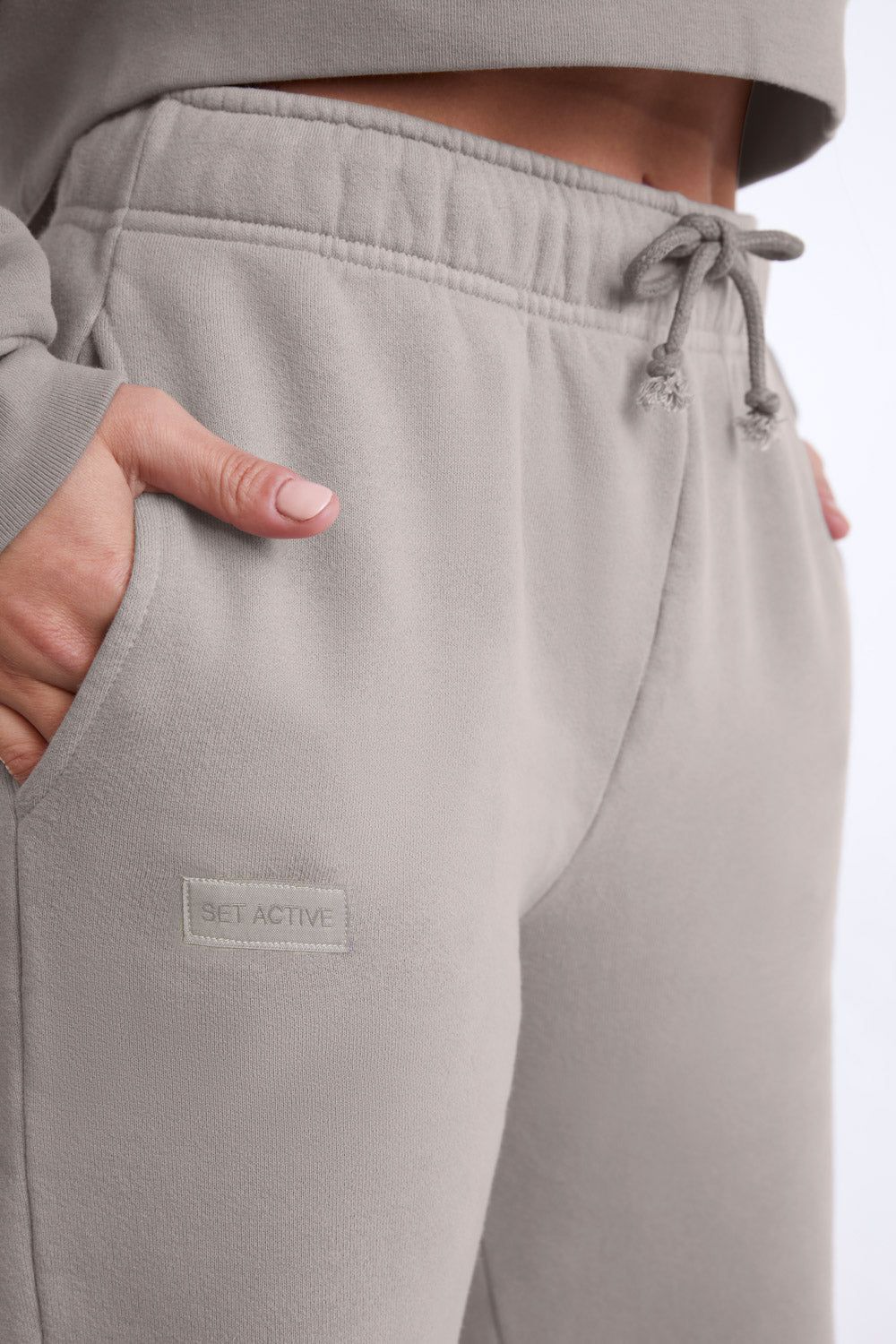 WIDE LEG SWEATPANTS - STONE sold by SETactive product image thumbnail 2