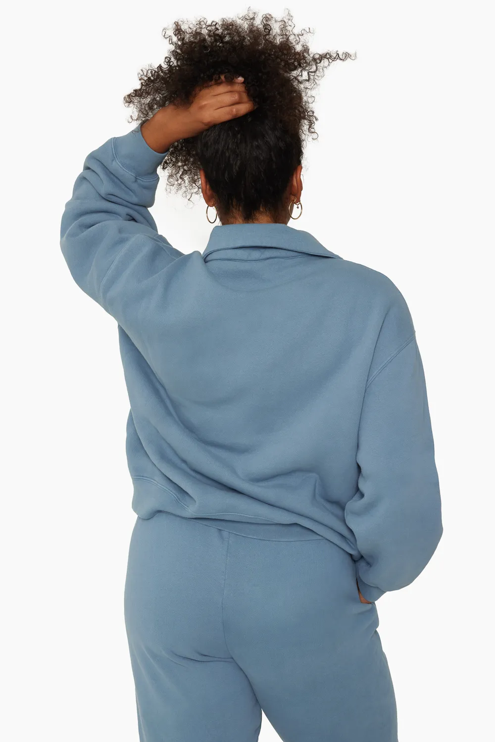 HEAVYWEIGHT SWEATS COLLARED SWEATSHIRT - STEEL sold by SETactive product image thumbnail 4