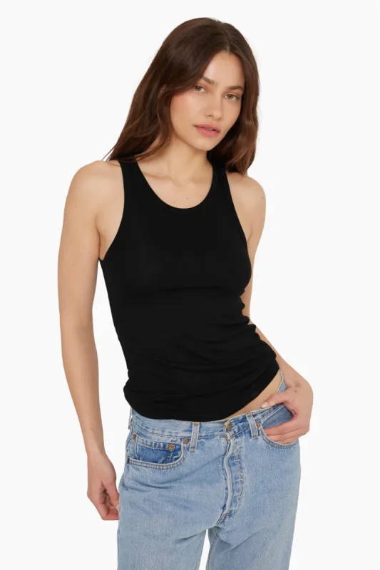 RIBBED MODAL SUNDAY FULL TANK - ONYX sold by SETactive
