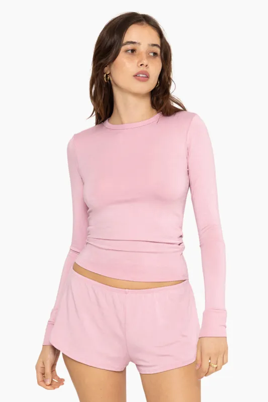 SLEEP JERSEY FITTED LONG SLEEVE - PEONY sold by SETactive