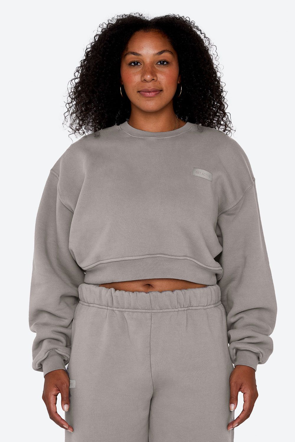 CROPPED CREWNECK - STONE sold by SETactive