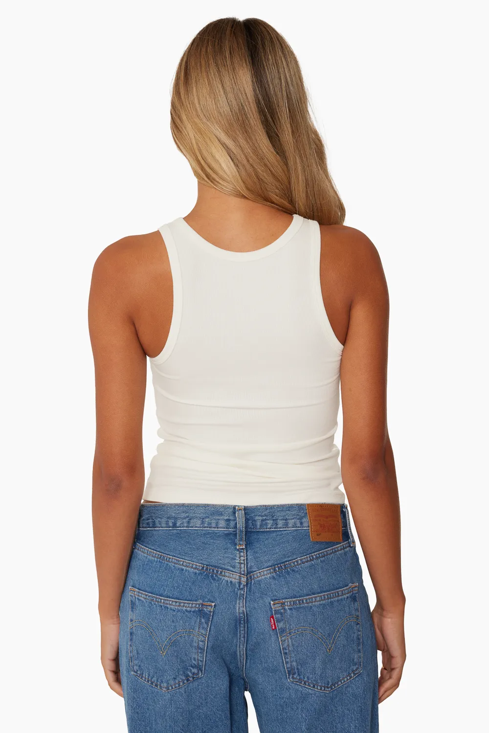RIBBED MODAL SUNDAY FULL TANK - BLANC sold by SETactive product image thumbnail 2