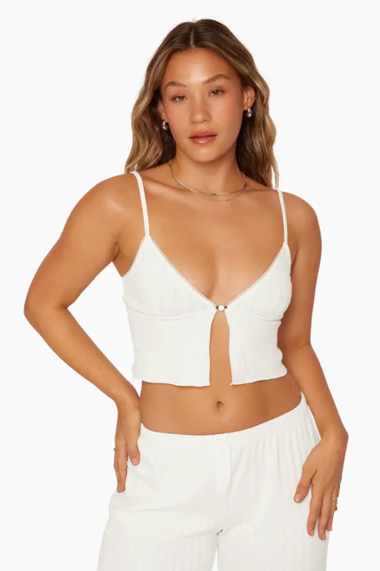 POINTELLE TRIANGLE TOP - VANILLA sold by SETactive