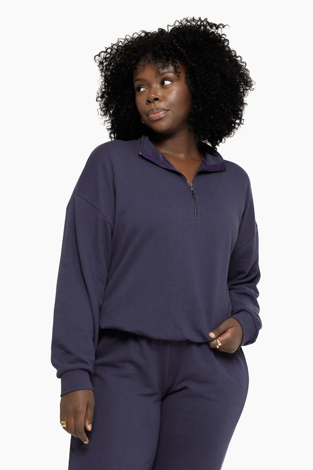 LIGHTWEIGHT SWEATS QUARTER ZIP - GALAXY sold by SETactive