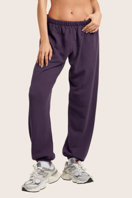 LIGHTWEIGHT SWEATS CLASSIC SWEATPANTS - PLUM sold by SETactive